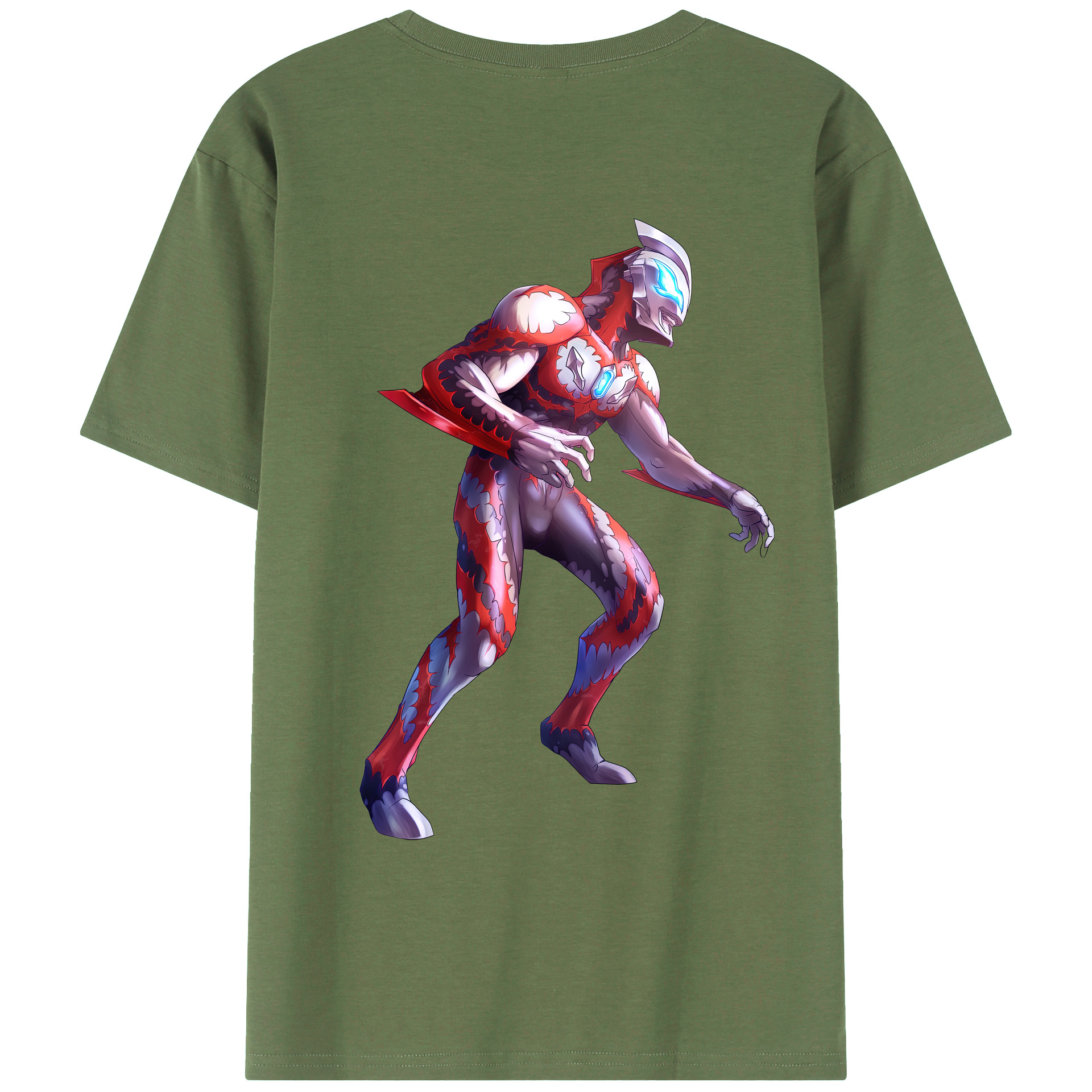 （画像用） ウルトラマン Ultraman 綿100％ メンズ半袖Tシャツ（バックプリント） 通気性